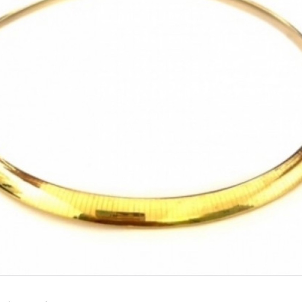 14K Omega Choker Solid Yellow Gold Necklace 51.6 Grams - Picture 4 of 7